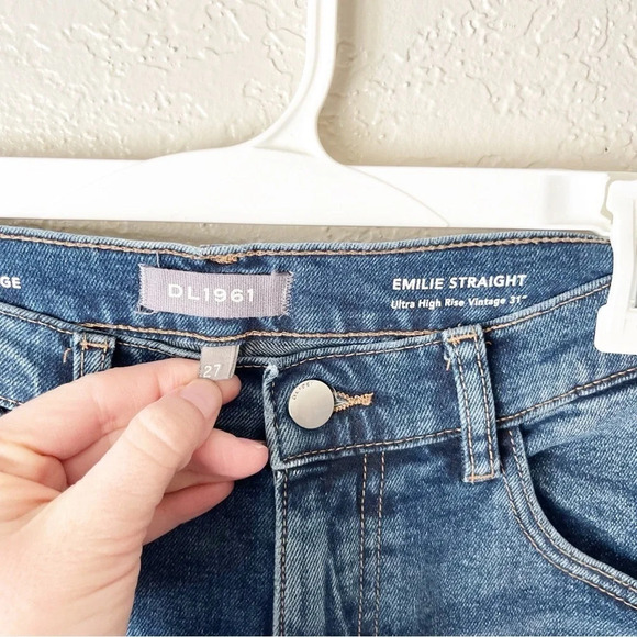 DL1961 Jeans Women's 27 Emilie Ultra High Waist Straight Leg $209 Nordstrom - Picture 6 of 8